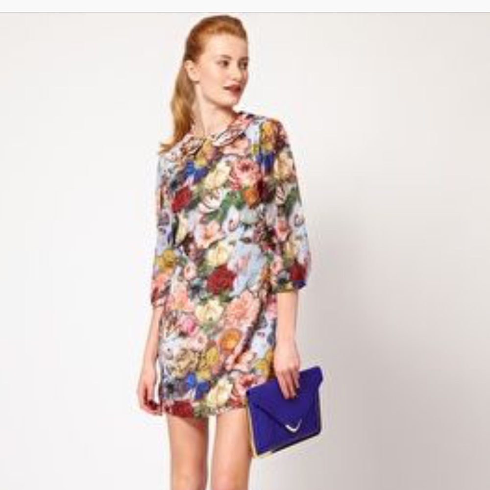 Ted Baker Decoupage Shift Dress size 3 (us 8)